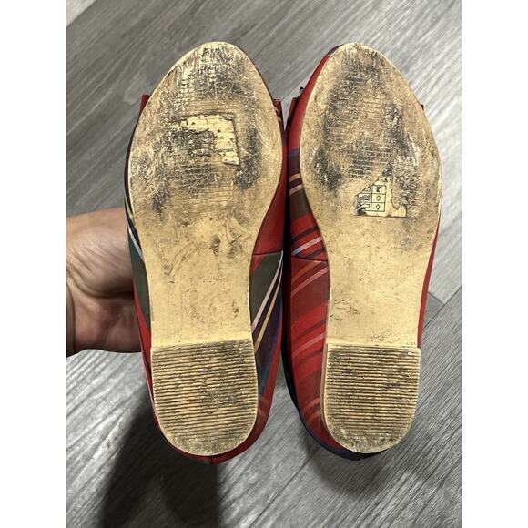 Janie and Jack Plaid Red Size 9 Toddler Girl Pointy Toe Holiday - Picture 4 of 5